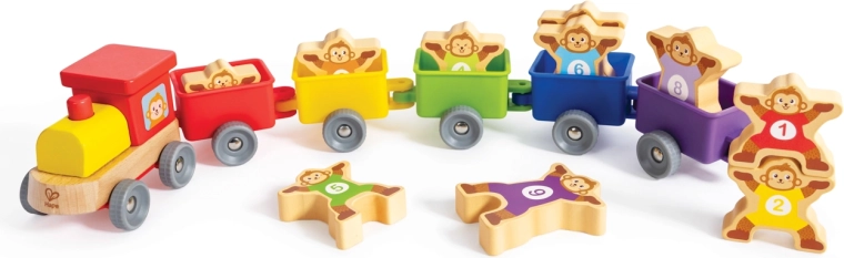 Tren con monos y números