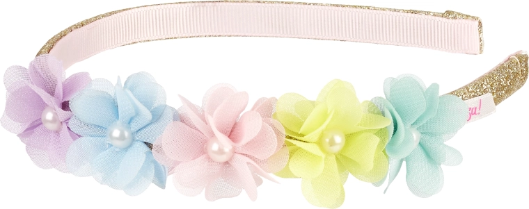 Souza! diadema Anneliek con flores de tul y perlita