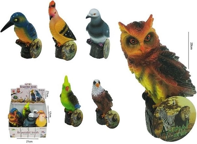Pajarito con sonido en soporte 20 cm (motivo aleatorio)