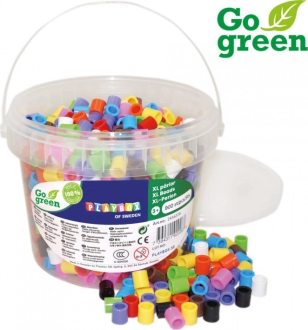 Cuentas termoadhesivas PLAYBOX Go Green cubo XL 900 uds.