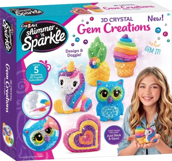 Set creativo para decorar figuras 3D con gemas