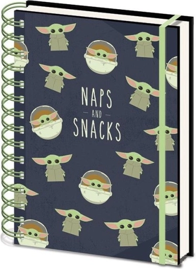 Cuaderno Star Wars: The Mandalorian Snacks and Naps A5 con encuadernación de anillas