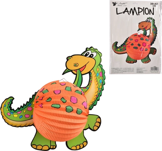 Farolillo de papel dinosaurio naranja 39 × 42 cm