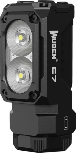 Wuben E7 linterna frontal y de mano 5000K, 1800 lm, negra