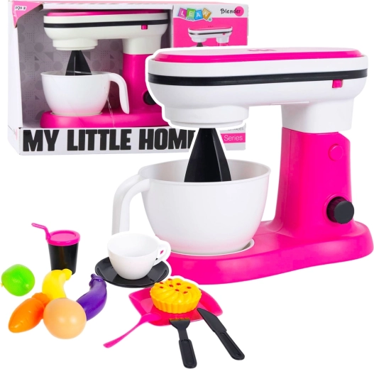 Batidora de cocina infantil MY LITTLE HOME con función de mezclado – set rosa con accesorios