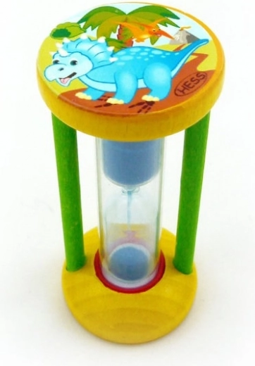 Reloj de arena para medir el tiempo de cepillado de dientes, dinosaurio
