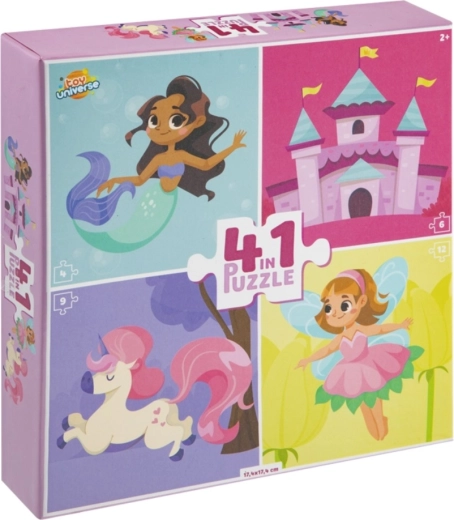Puzzle mundo de cuento 4 en 1 (4, 6, 9, 12 piezas)