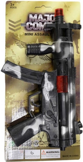 Subfusil infantil de plástico con sonido de carraca 24 cm army - 1 pieza