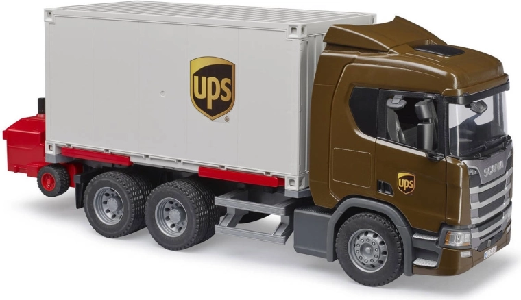 Modelo detallado de Scania con los colores de UPS