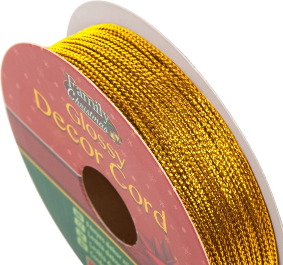 Cordón decorativo dorado brillante de 10 m