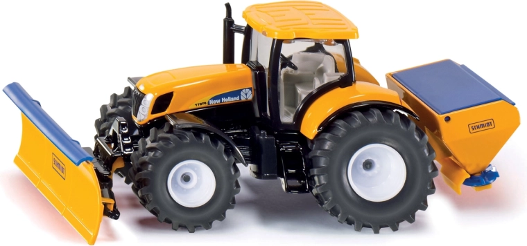 SIKU Super tractor con hoja delantera y esparcidor de sal