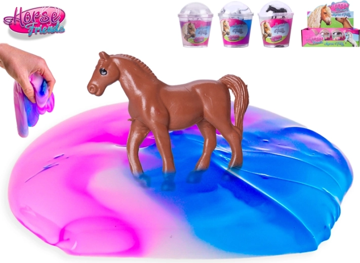 Slime con caballito HORSE FRIENDS en vasito
