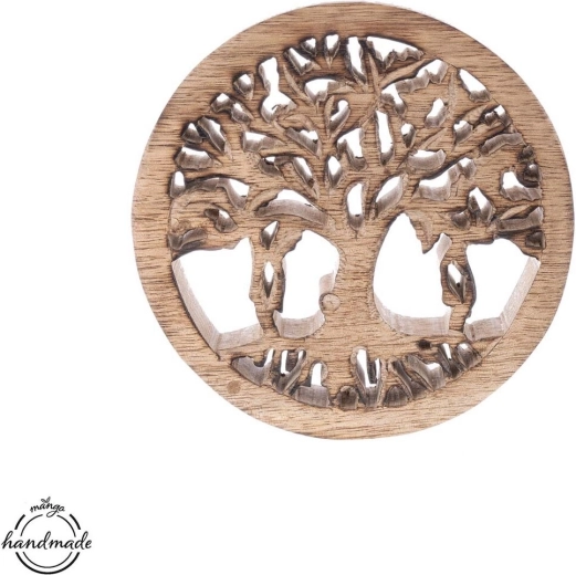 Orion árbol de la vida de madera de mango, pequeño