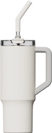 Taza térmica con pajita