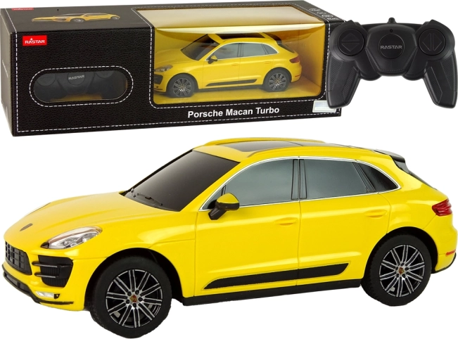 Coche RC Porsche Macan Turbo 1:24 Rastar – amarilla
