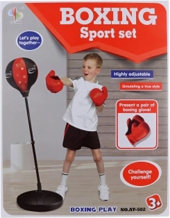Set de boxeo infantil con saco de boxeo regulable en altura
