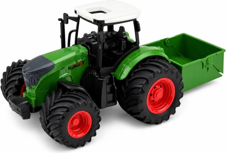 Tractor con esparcidor acoplable