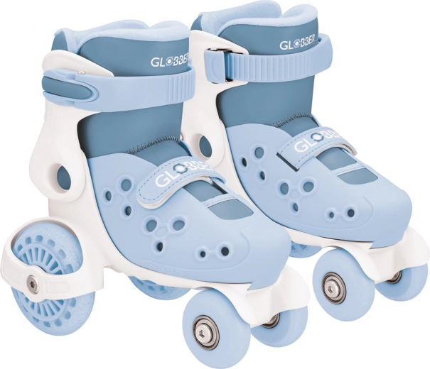 Patines infantiles de cuatro ruedas Globber learning skates ajustables 26–29 azul ceniza