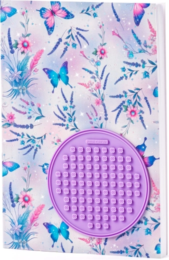 Bloc de notas A5 con mariposas y panel de silicona PIXIE CREW