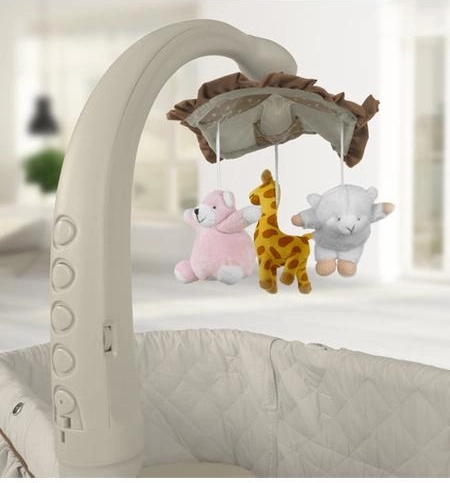 Carrusel relajante con melodías, vibraciones y luz