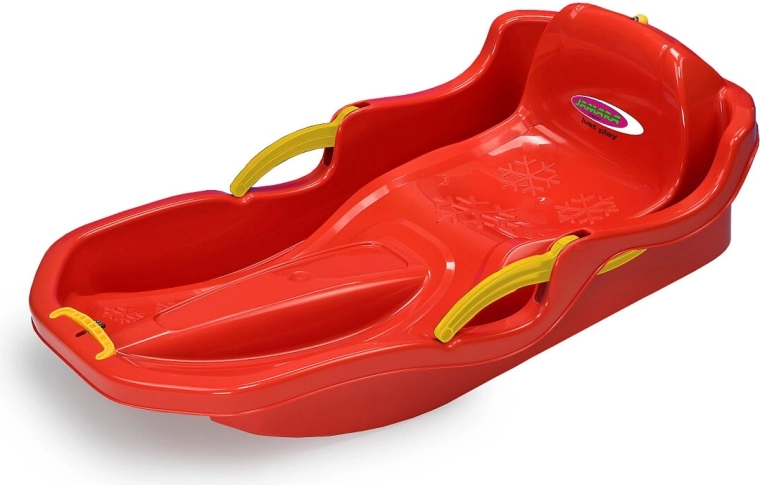 Trineo Snow Play Comfort de 80 cm, rojo, con frenos manuales