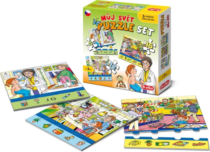 Efko puzzle Mi mundo 3 en 1 (4, 12 y 16 piezas)
