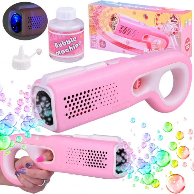 Pistola de burbujas con disparo automático – Rosa