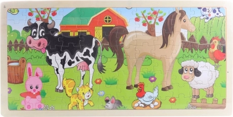 Puzzle de madera En la granja (96 piezas)