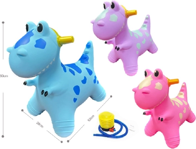 Dinosaurio saltarín infantil con bomba de inflado