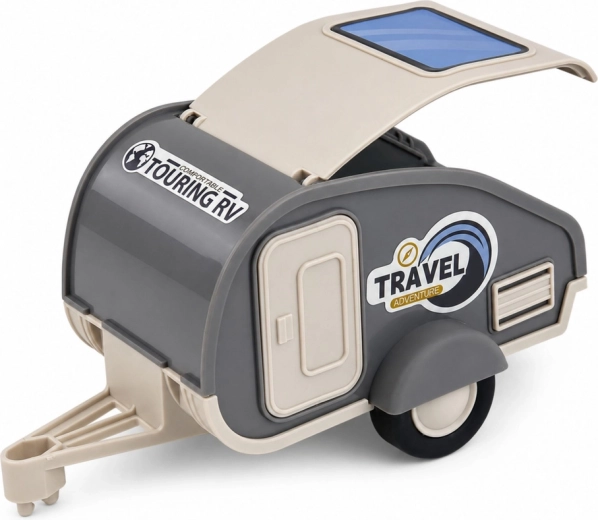 Caravana con trampilla de techo abatible