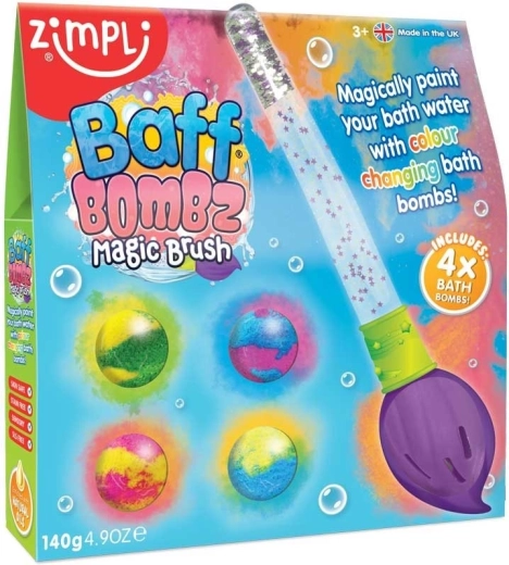 Bombas efervescentes para el baño con pincel mágico ZIMPLI KIDS