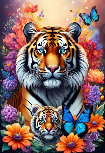 Puzzle Amor materno: tigres 1000 piezas ALIPSON