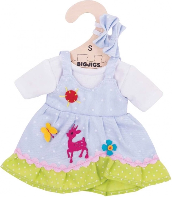 Vestido de niña con ciervo para muñeca BIGJIGS