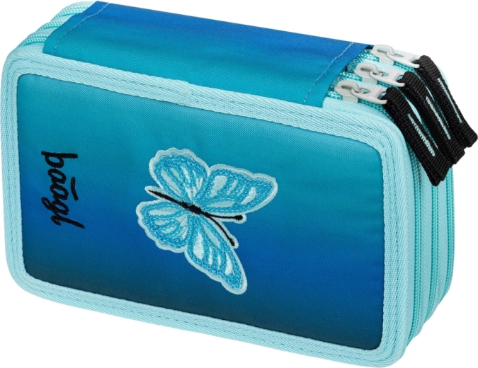Estuche escolar de tres compartimentos BAAGL Butterfly GRS