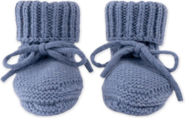 Patucos de punto Lodger merino Stone (6–12 meses)