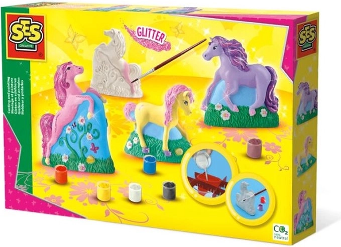 Moldes de yeso y pinturas – caballos SES Creative