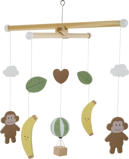 Jabadabado carrusel de madera para cuna mono