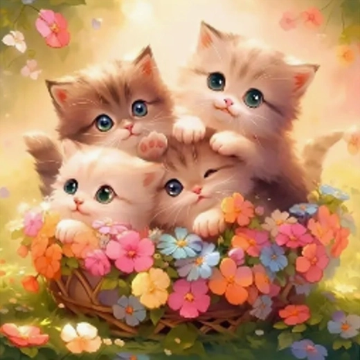 Mosaico de diamantes - Gatos