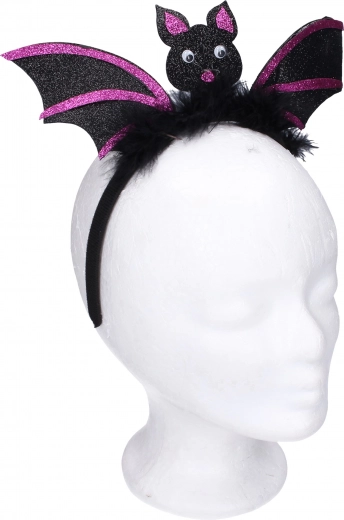 Set de carnaval – diadema con adorno de murciélago, morada