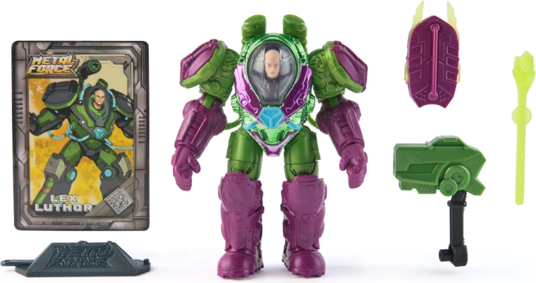 Presentación coleccionista con tarjeta del personaje