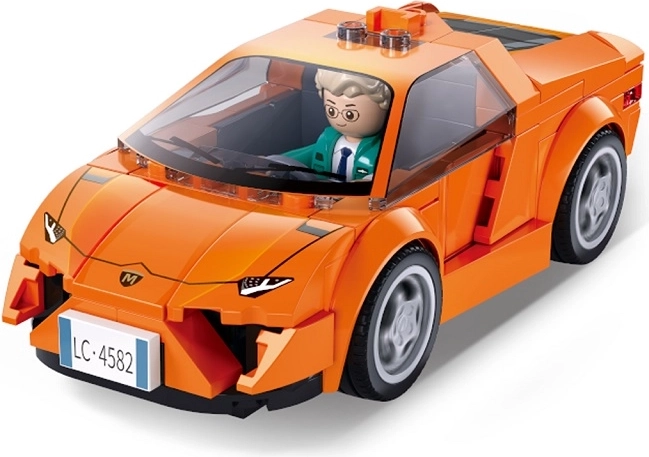 Coche de carreras naranja Sluban Metropolis