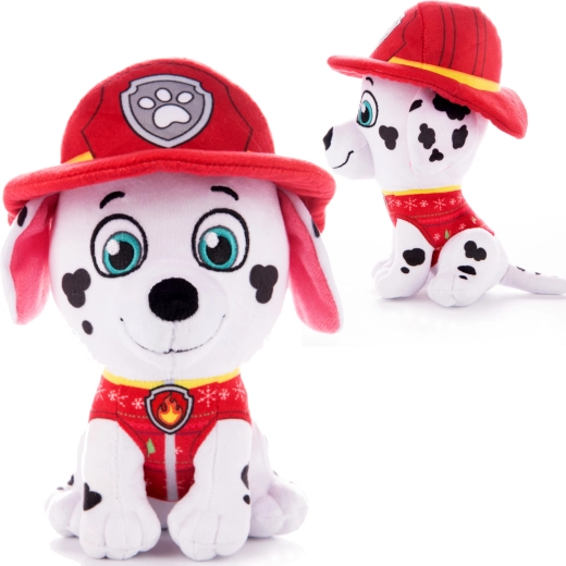 Peluche PAW PATROL Marshall con suéter navideño 21 cm