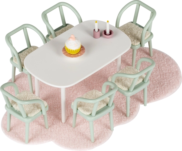 Juego de comedor para casa de muñecas Lundby