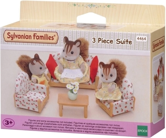 Conjunto de sofá de tres piezas SYLVANIAN FAMILIES para la casita