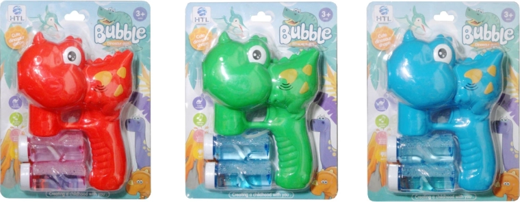 Pistola de burbujas dinosaurio