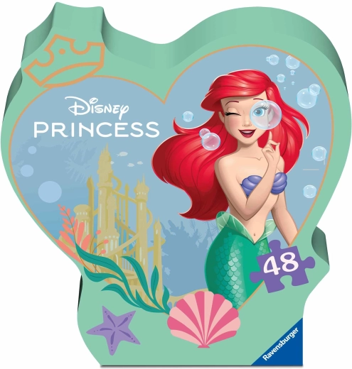 Puzzle Ravensburger Ariel en un elegante envase de regalo con forma, 48 piezas
