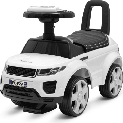 Correpasillos infantil Baby Mix Prime SUV blanco con asiento de cuero