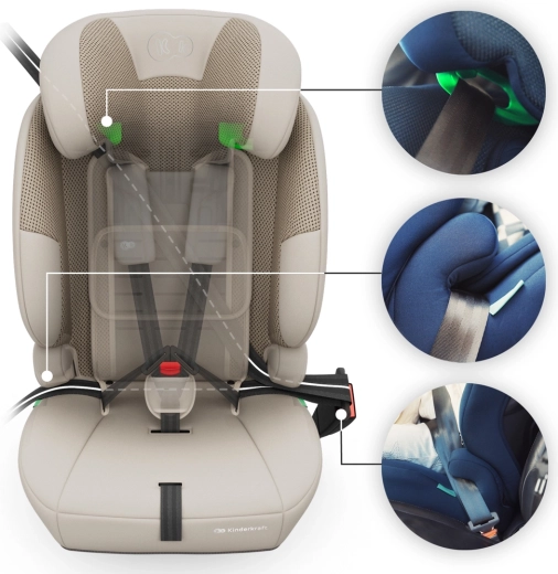 Instalación sencilla sin ISOFIX gracias al cinturón de 3 puntos