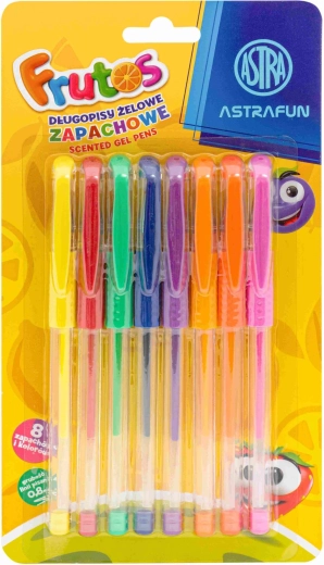 Set de bolígrafos de gel con aroma frutal, 8 uds