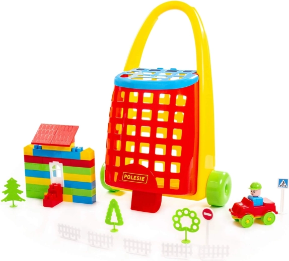 Carrito con set de construcción Builder (101 piezas)
